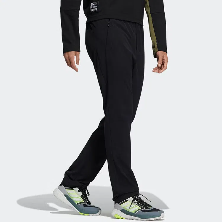 Штаны спортивные с завязками Adidas, черный — фото 3