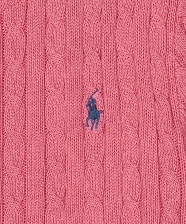 Свитер женский с кабельным узором, Polo Ralph Lauren, красный — фото 4