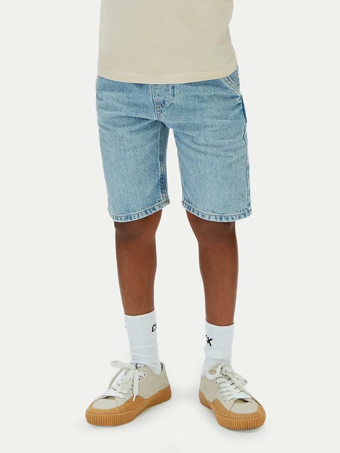 Джинсовые шорты свободного кроя для мальчика Skater Calvin Klein Jeans, голубой