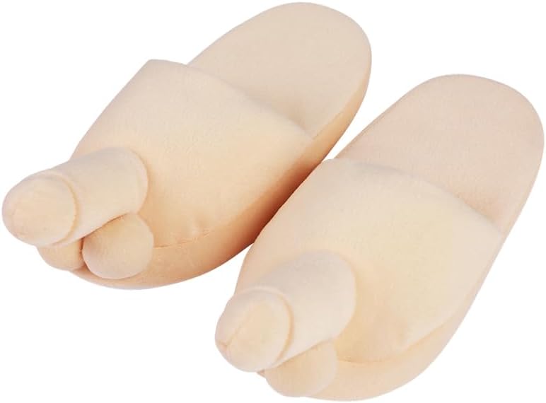 

Ibluelover Unisex Funny Тапочки Сексуальные домашние туфли Новинка Плюшевые домашние тапочки Зимние пушистые тапочки для спальни Подарки с шутками, Skin Color(length-25cm/9.8in)