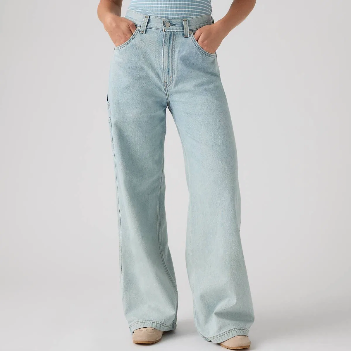 Женские рабочие брюки свободного кроя Cinch Levi's, Abraided Art Jump - Light Wash — фото 2
