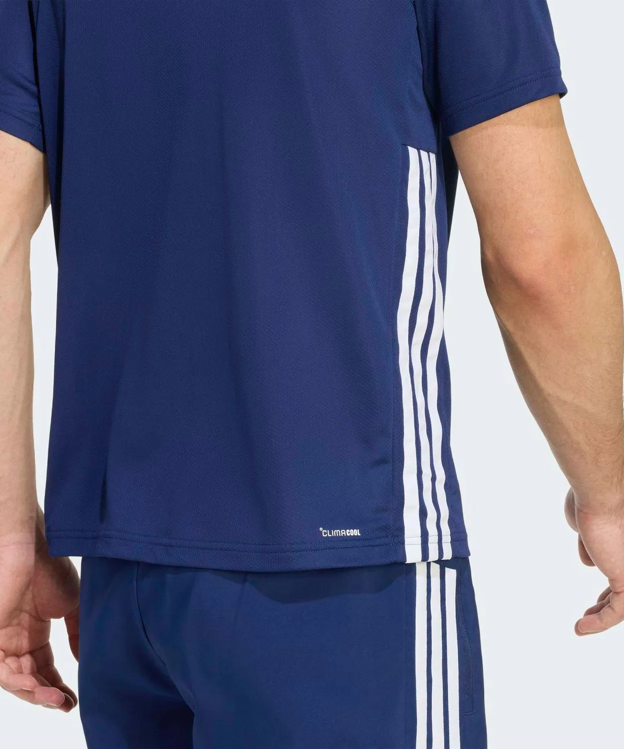 Мужская футболка с длинным рукавомс тремя полосками Adidas, Синий — фото 4