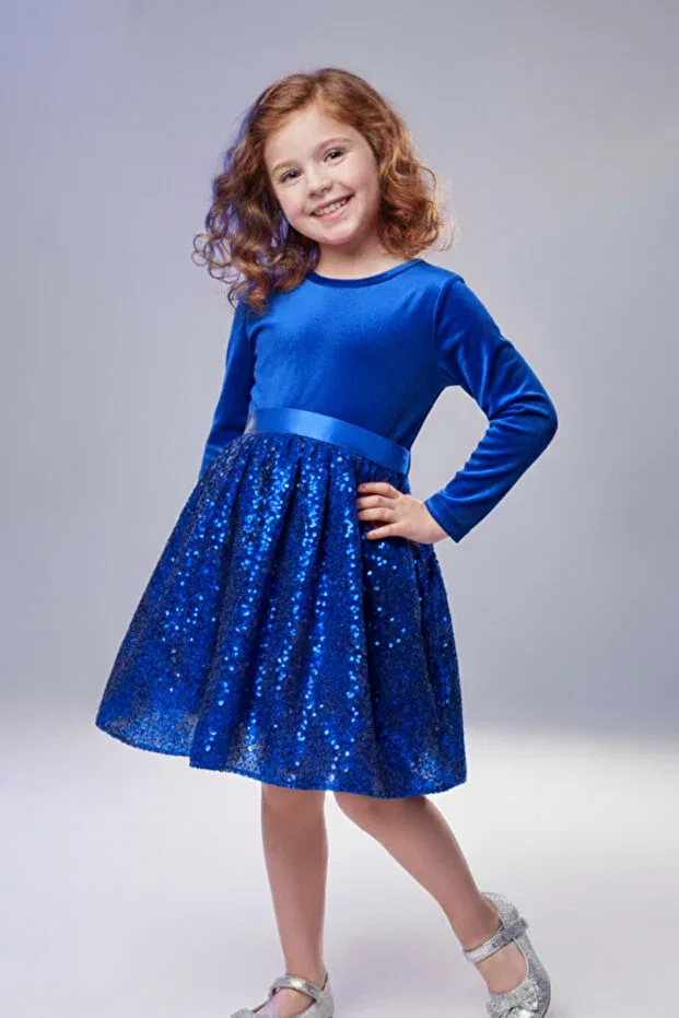 Детское платье для девочек с принтом My Kids Wear, Blue