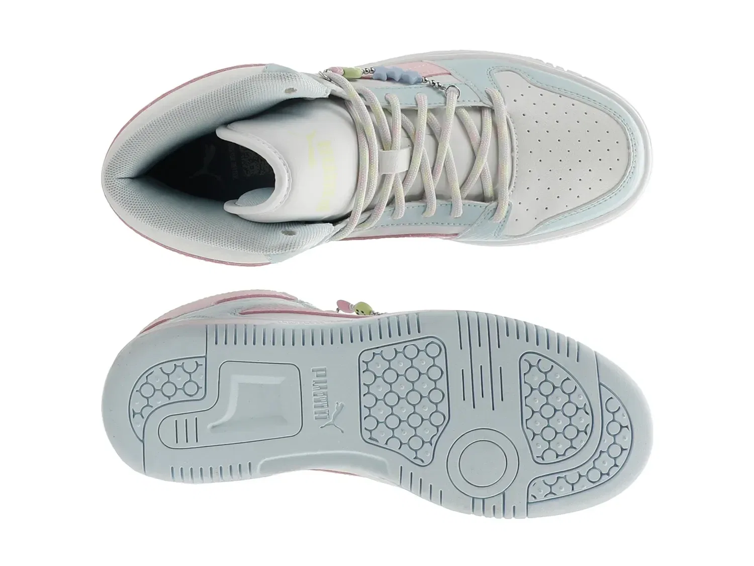 Кроссовки высокие Rebound Layup Playful Charm, PUMA, белый/мультиколор — фото 3