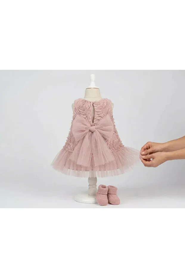 Детское платье для девочек с принтом Ultima Baby, Powder Pink — фото 3