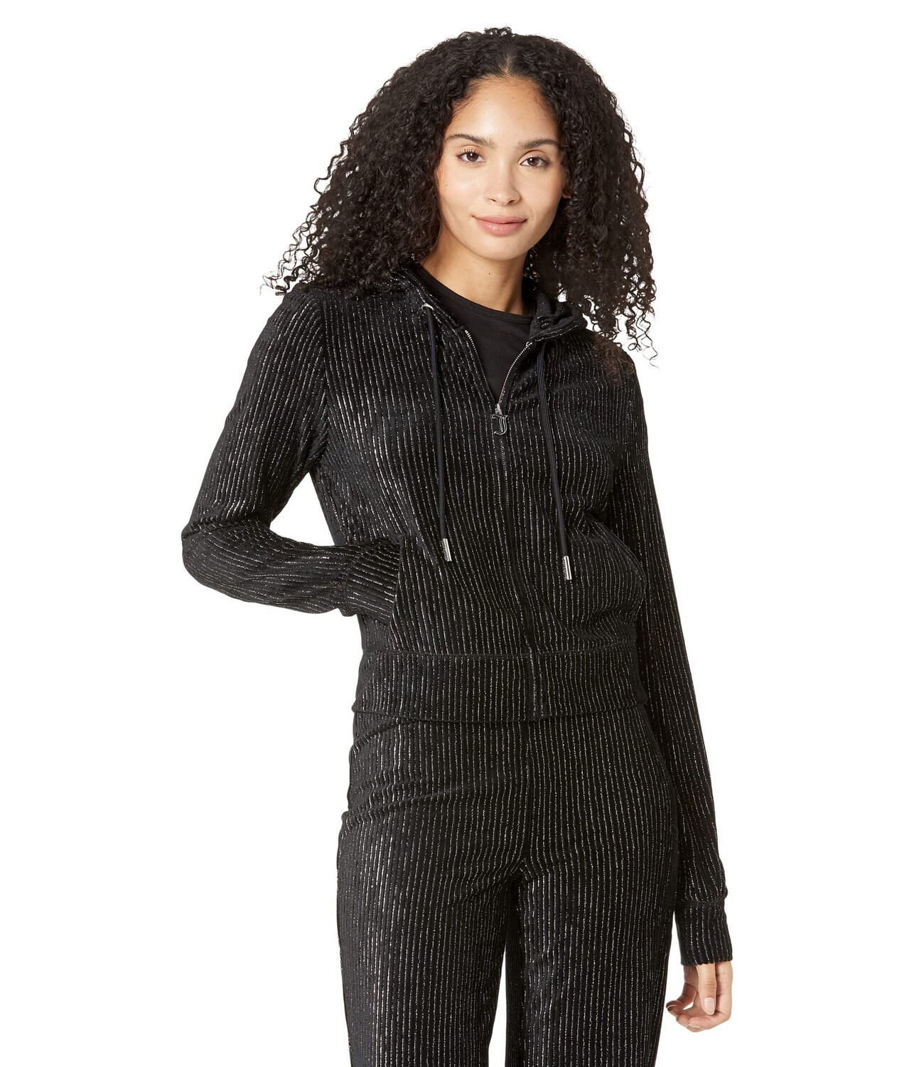 

Худи Juicy Couture, Wale Velour Track Hoodie, Черный, Худи Juicy Couture, Wale Velour Track Hoodie