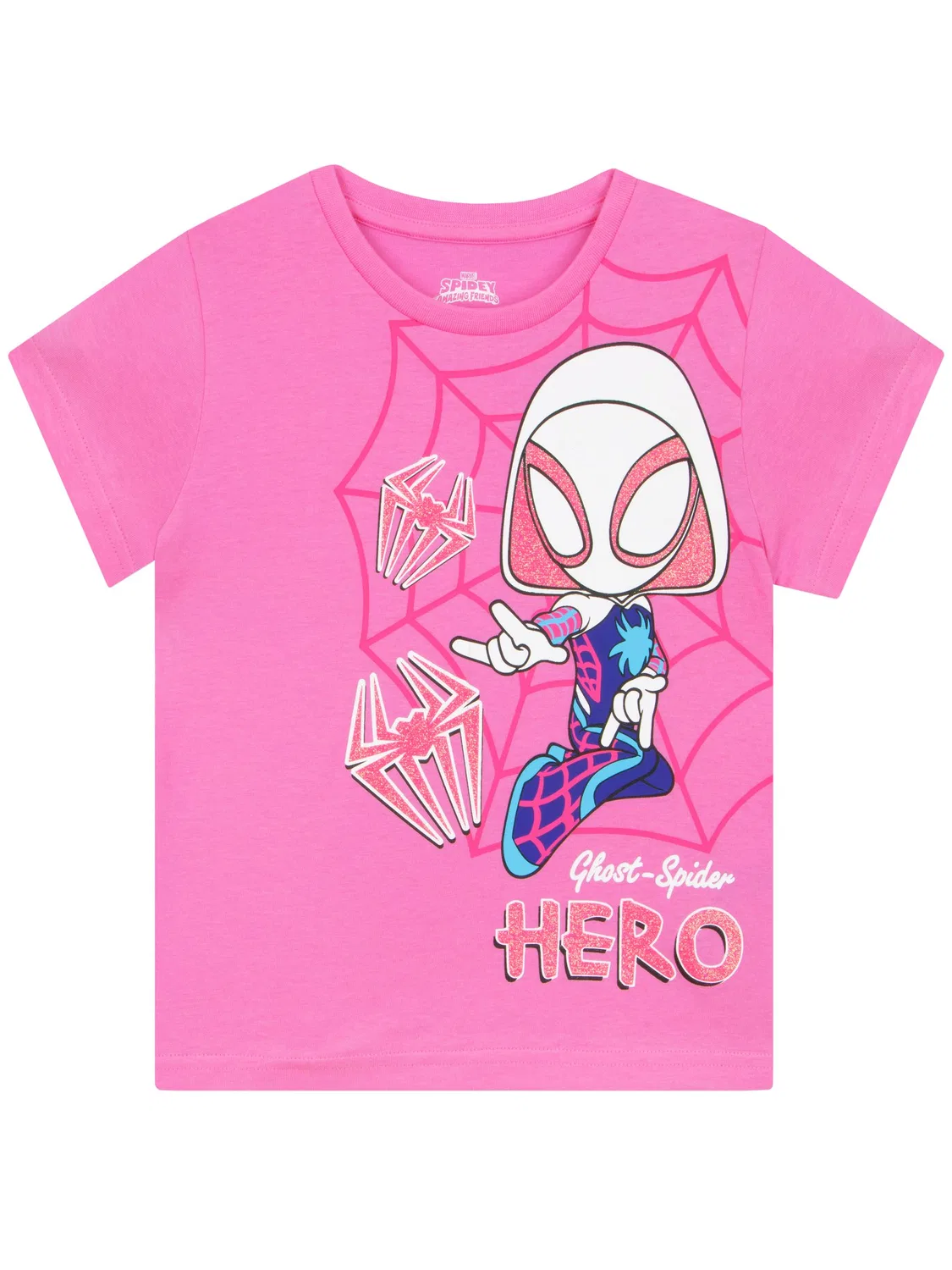 Футболка с принтом Spidey and His Amazing Friends Character, розовый