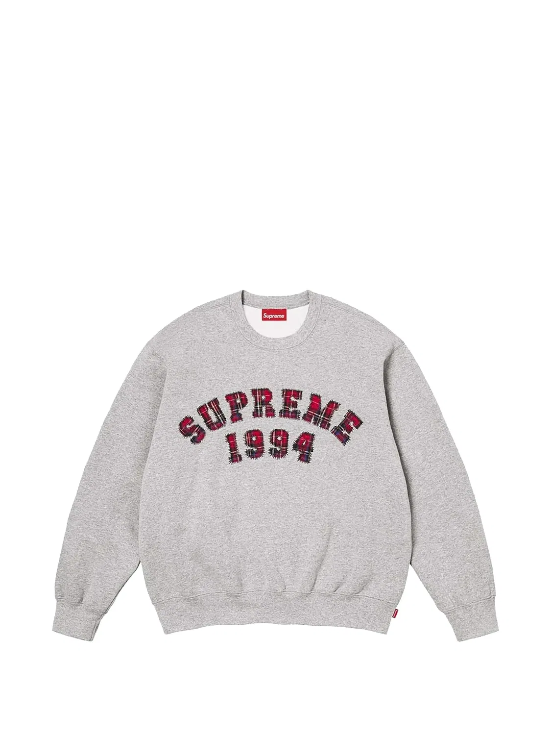 Supreme Свитер Plaid Arc серый
