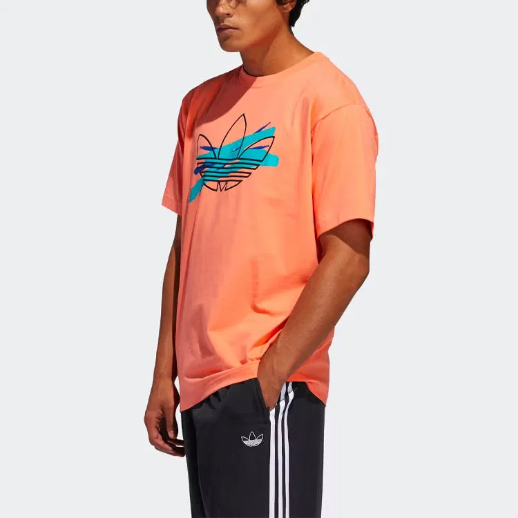 Футболка спортивная с принтом Originals Adidas, оранжевый — фото 4