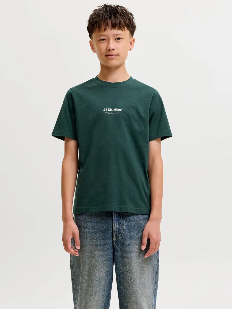 Детская рубашка 'JJESoho' темно-зеленого цвета Jack & Jones Junior — фото 2