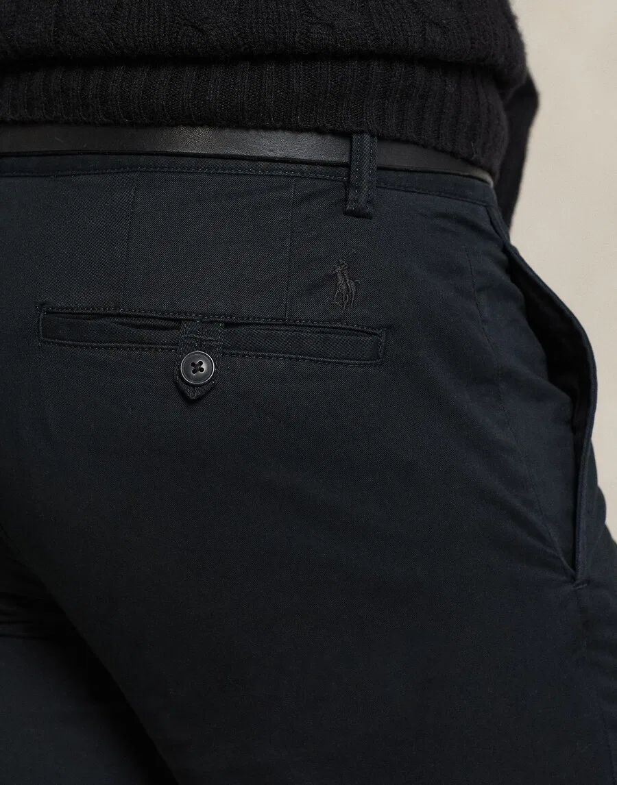 Брюки Polo Ralph Lauren Slim fit 'BEDFORD' черного цвета — фото 3