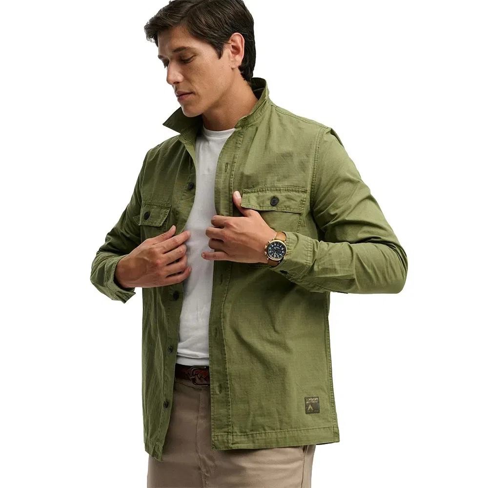 Рубашка с длинным рукавом Military Superdry, зеленый — фото 3