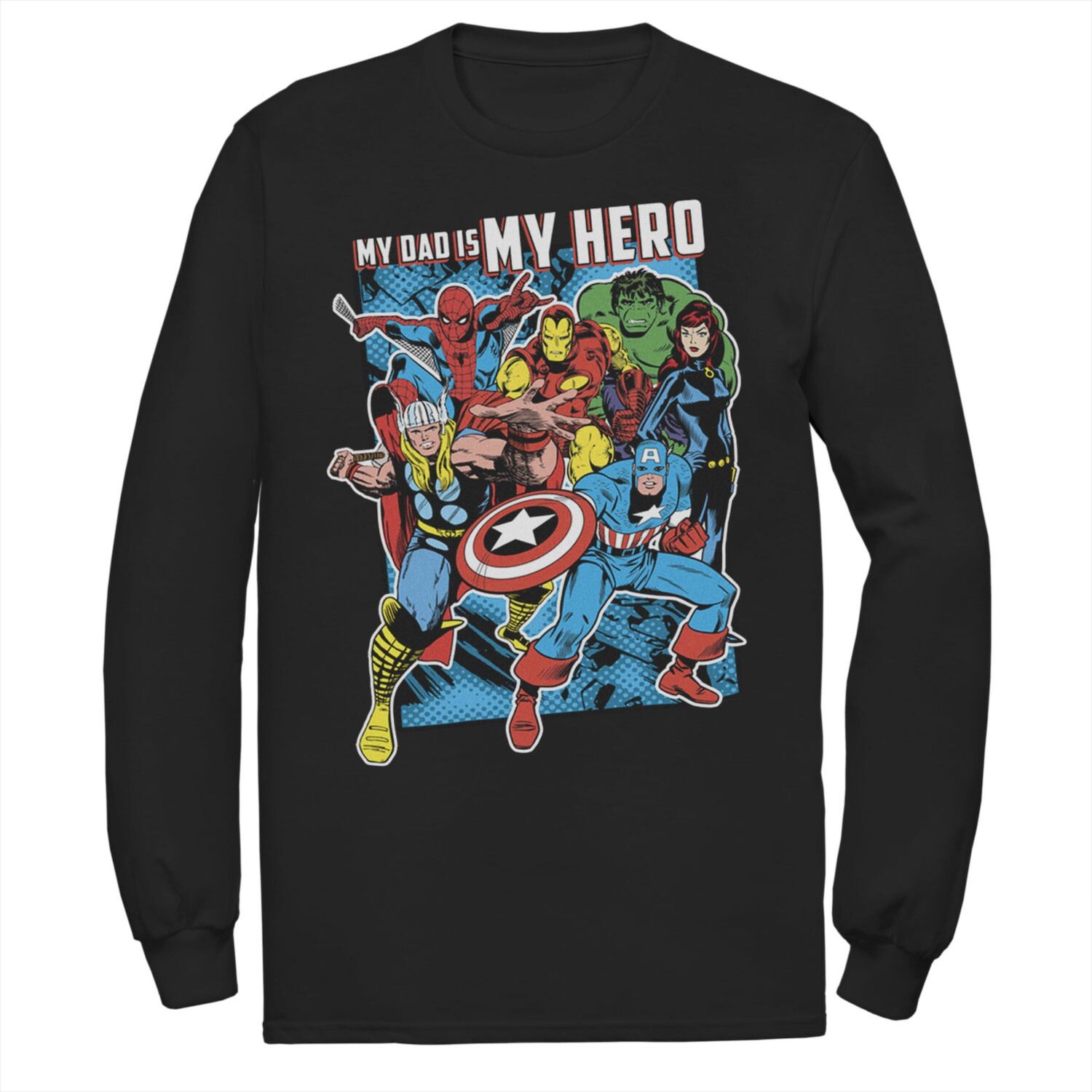 

Мужская футболка Marvel Heroes My Dad My Hero ко Дню отца