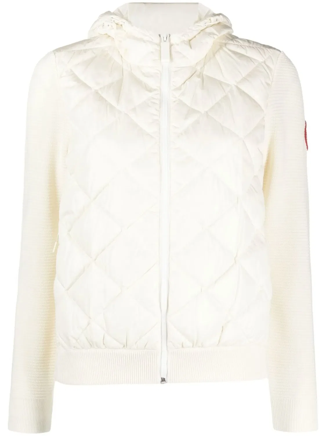 Стеганая вязаная куртка белого цвета Canada Goose, белый