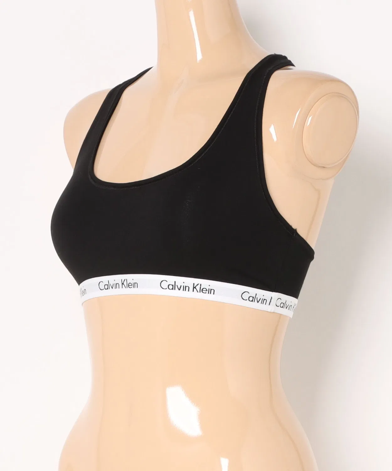 Женский спортивный бюстгальтер без косточек с логотипом Calvin Klein, серый — фото 2