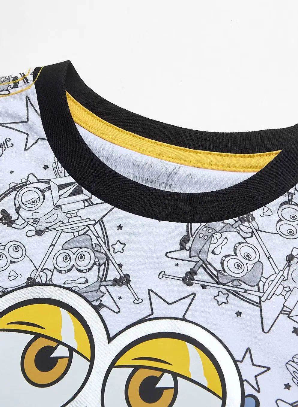 Футболка с принтом Minions Fun Grid Giordano, белый — фото 3