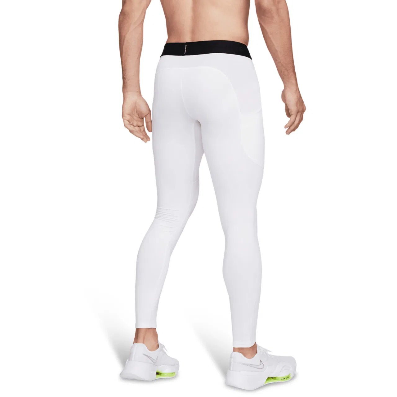 Мужские леггинсы Nike Pro Warm Tight, White/Black — фото 2