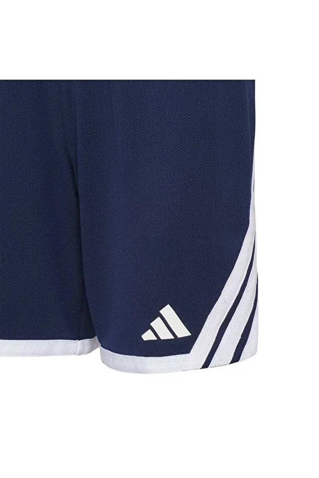Детские спортивные шорты для девочек с принтом Adidas, Navy Blue — фото 2