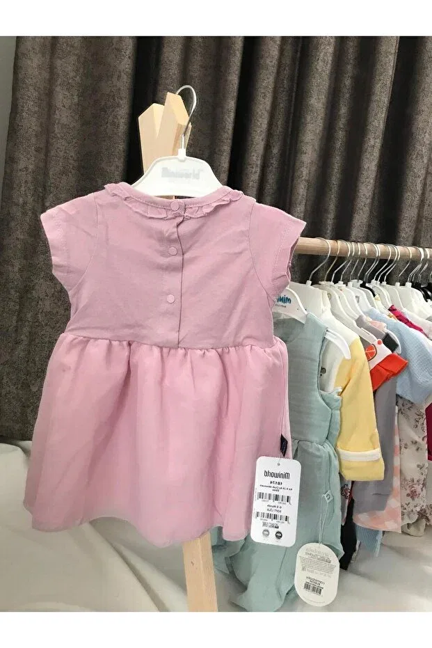 Детское платье для девочек из тюля с принтом Floral detailed Babexi, Lilac — фото 2