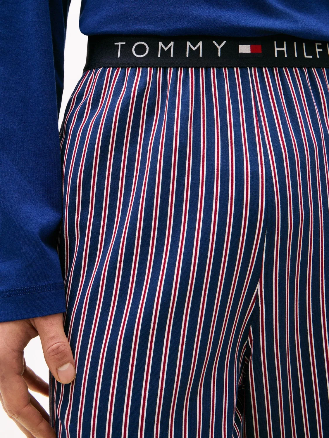 Пижама Original Jersey Print Tommy Hilfiger, синяя — фото 2