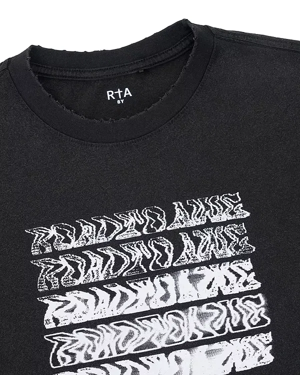 Детская футболка с длинным рукавом Sean Layered Look Tee RtA, Black Smokey RtA — фото 3