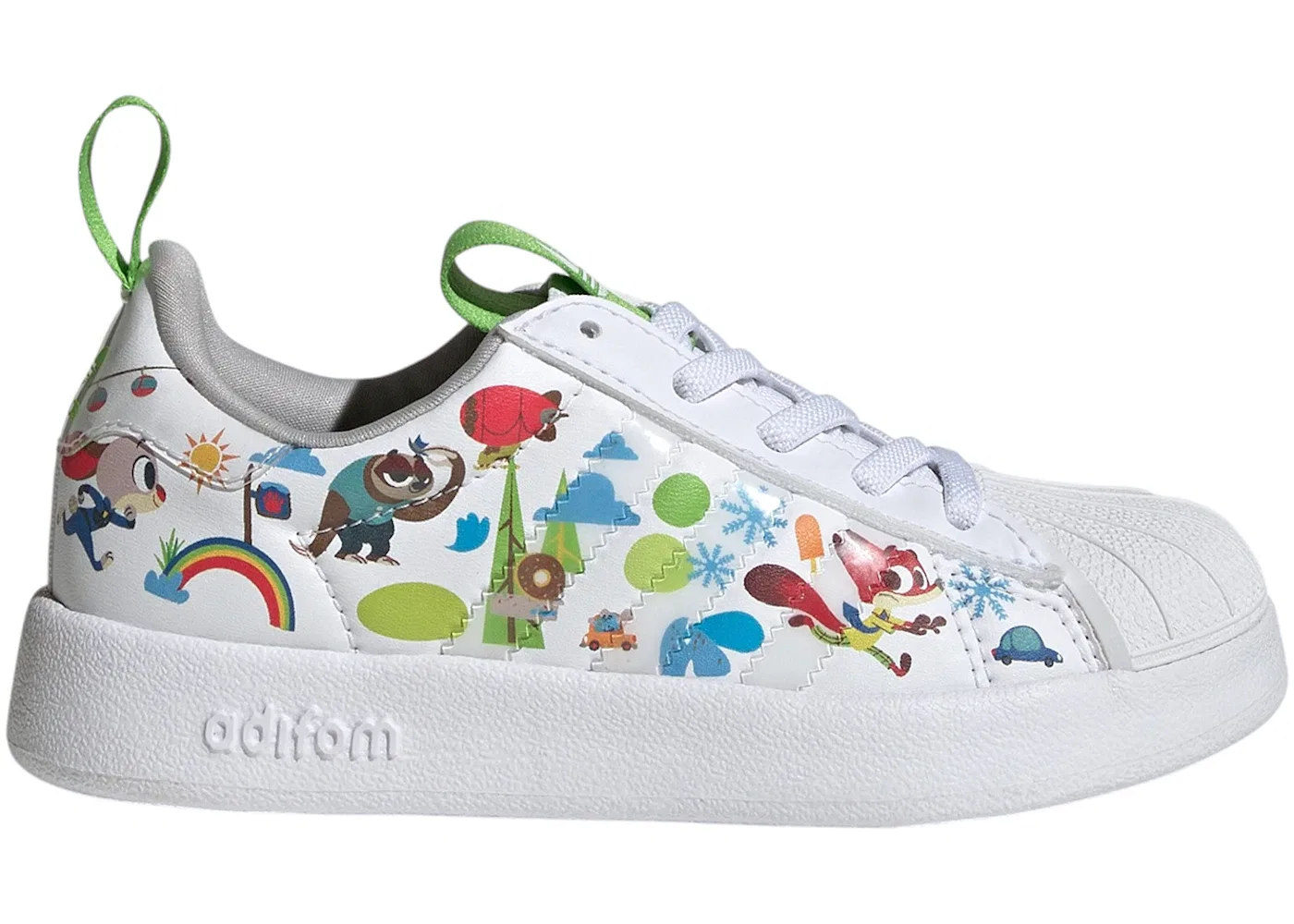 Детские кроссовки Lifestyle Adidas adiFOM Superstar 360, Cloud White/Grey Two/Semi Lucid Lime