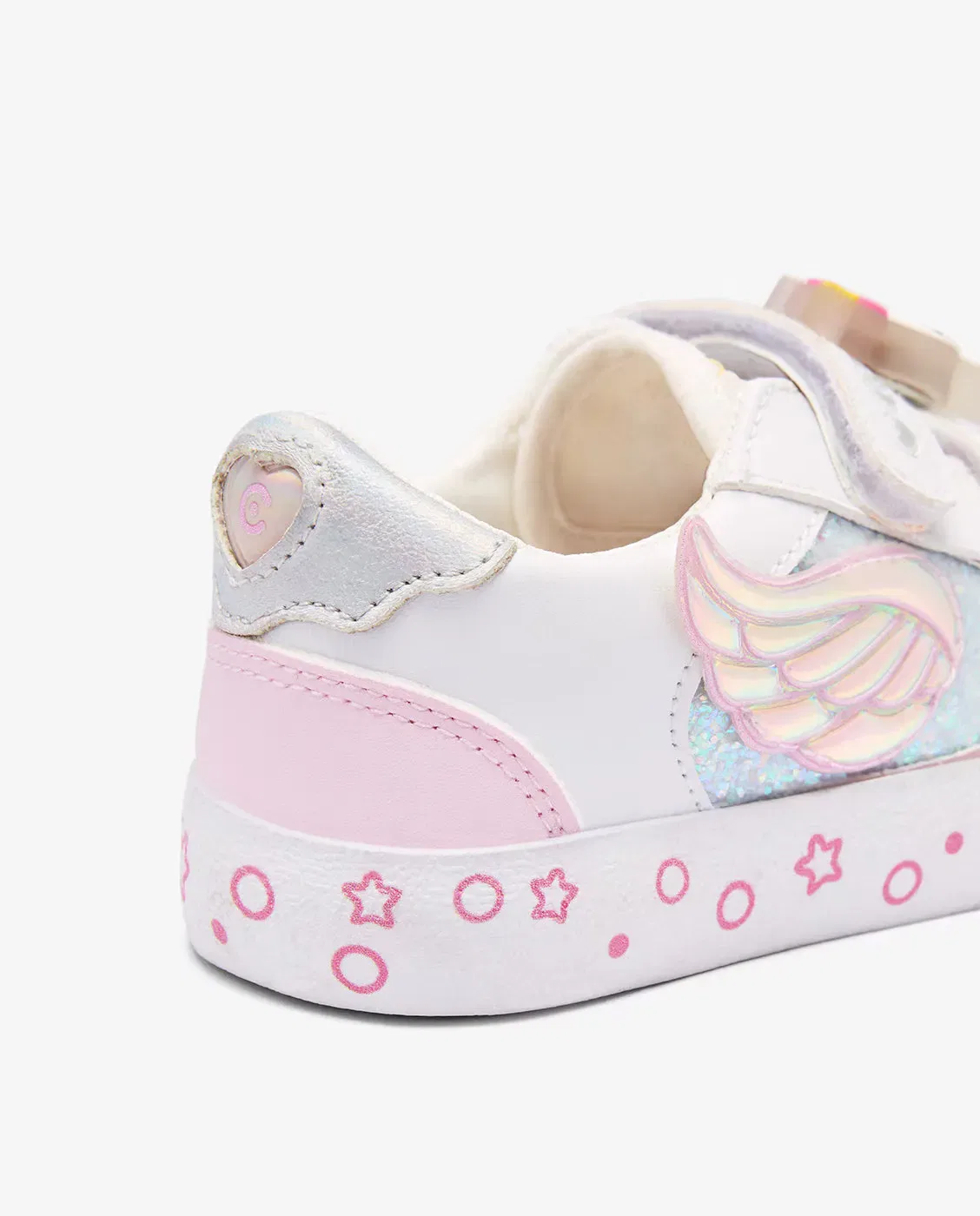 Детские кроссовки для девочек со светящимся эффектом Unicorn Conguitos, Blanco / Rosa — фото 3