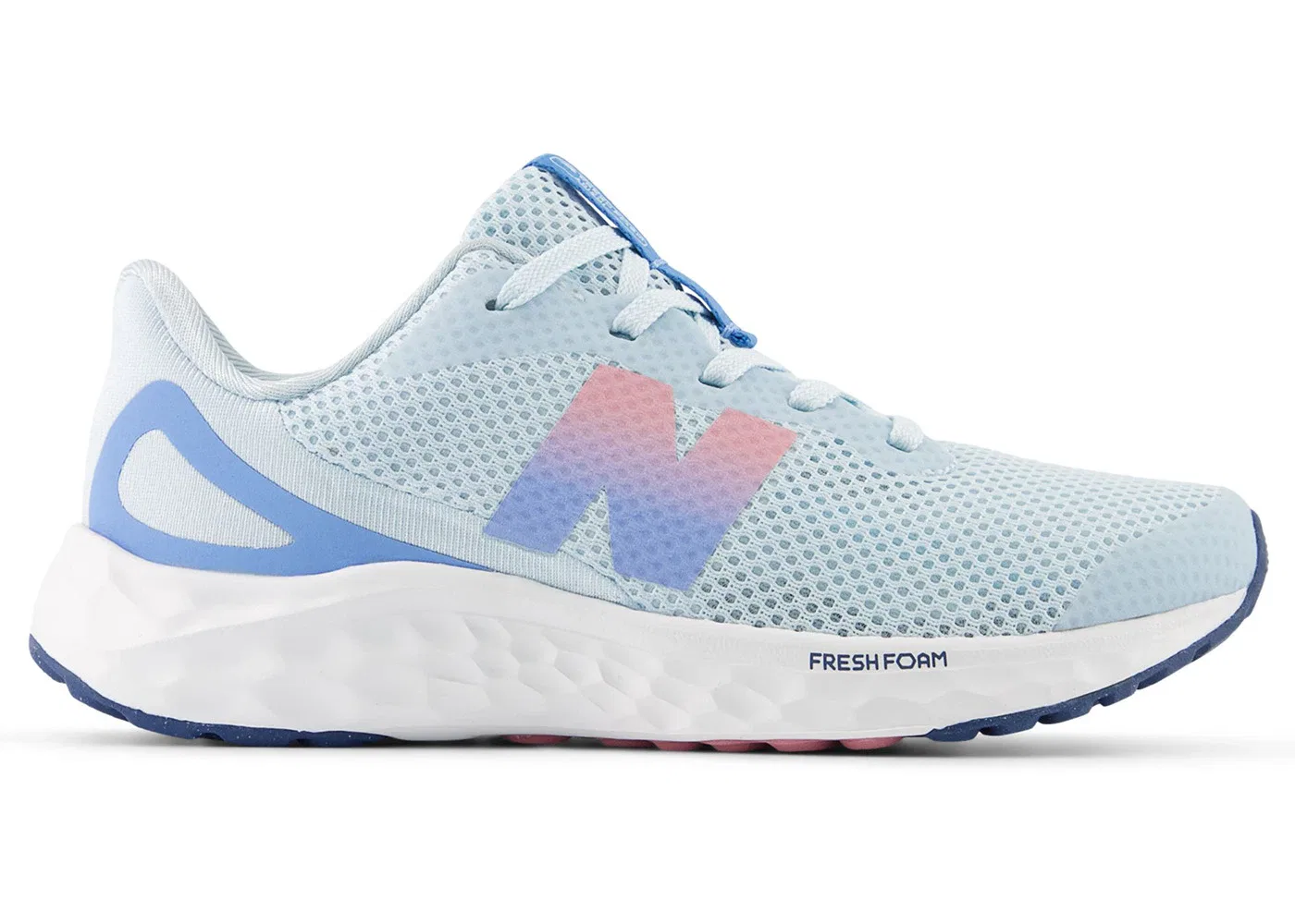 Детские кроссовки для бега New Balance Fresh Foam Arishi v4 Lace, Frosted Glass Carolina Blue Pink Taffy