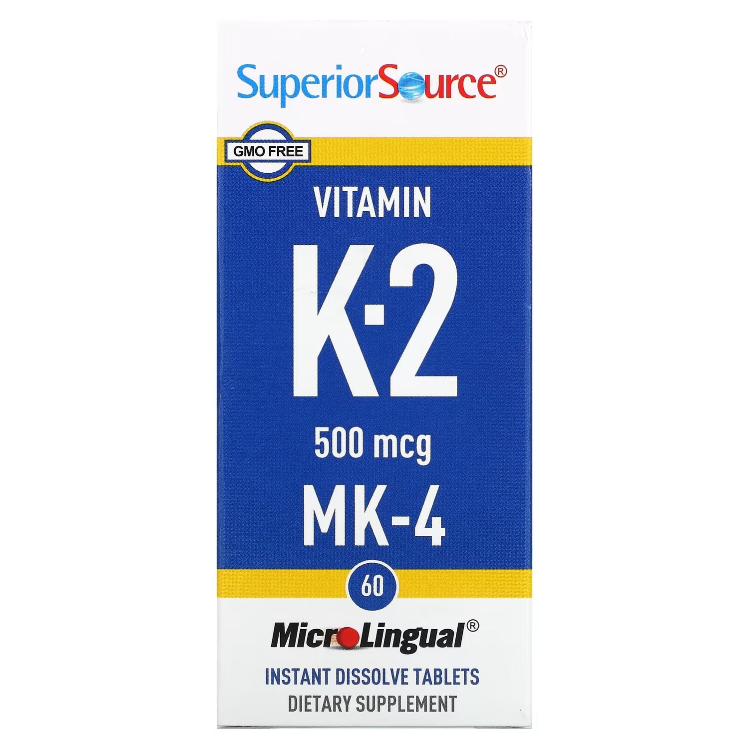 

Superior Source витамин K2 500 мкг, 60 быстрорастворимых таблеток