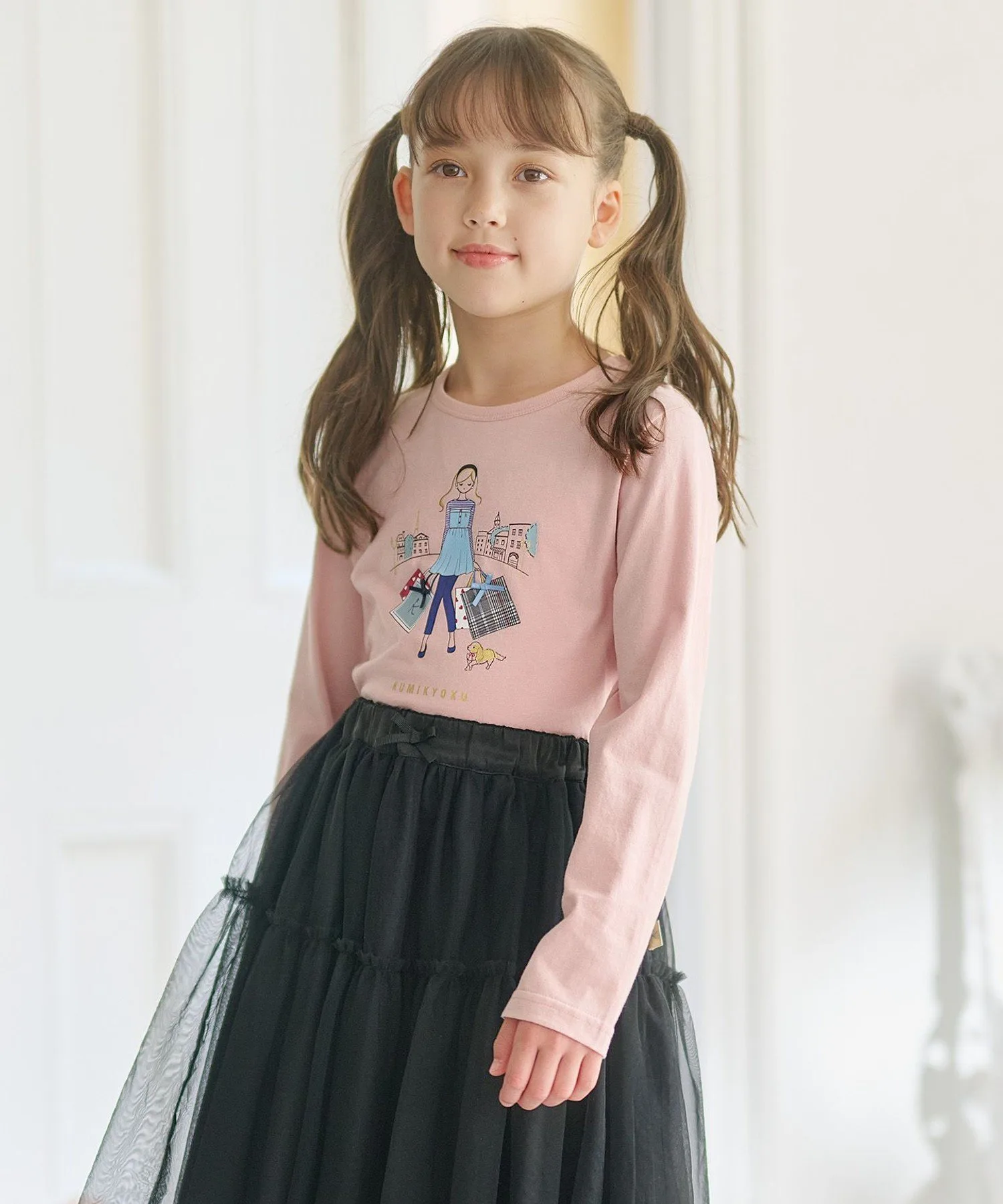 Футболка для шоппинга в Париже [150-160 см] Kids Suite, Pink [012]