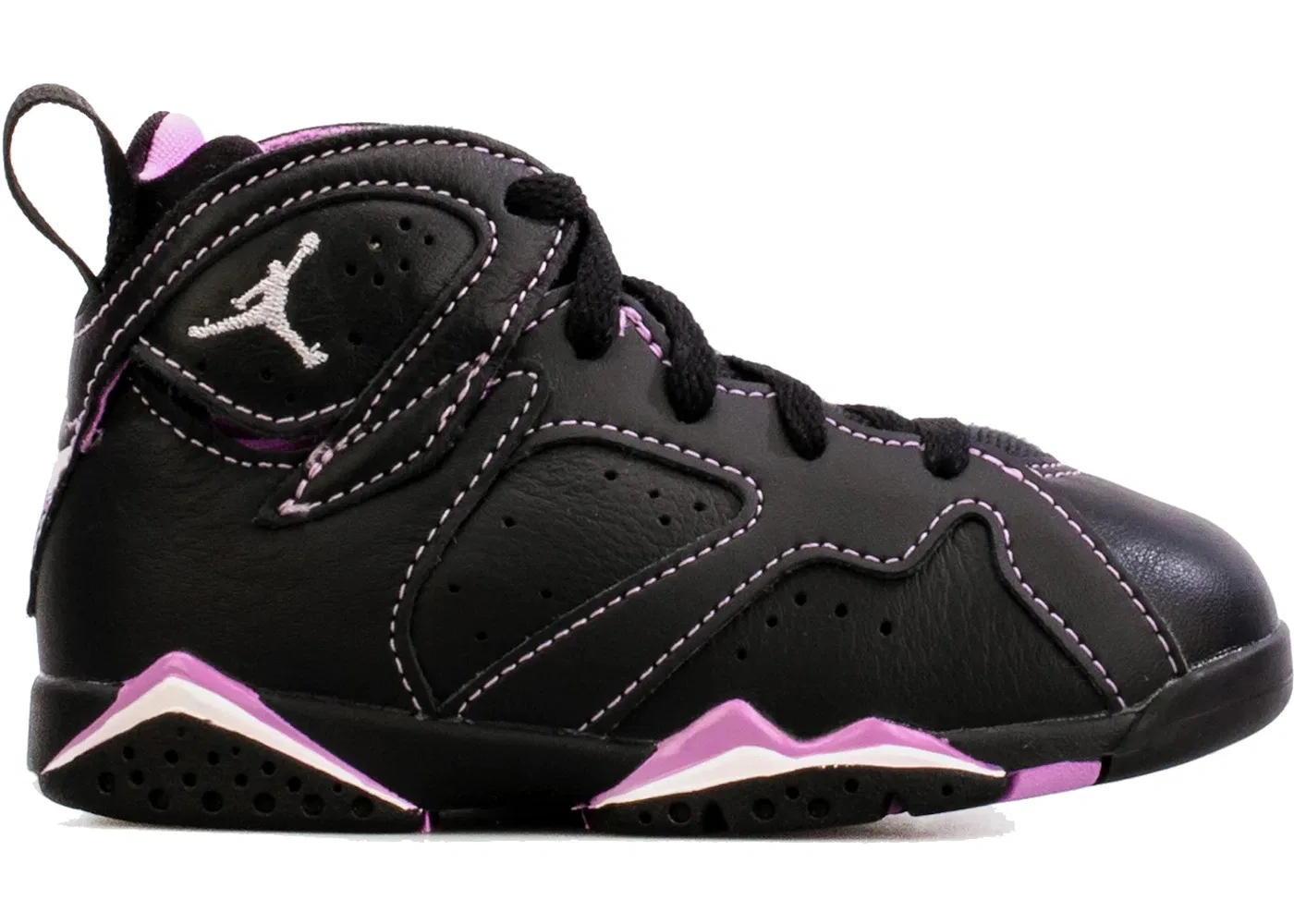 Детские кроссовки Lifestyle Jordan 7 Retro Jordan, Black/Barely Grape/Rush Fuchsia