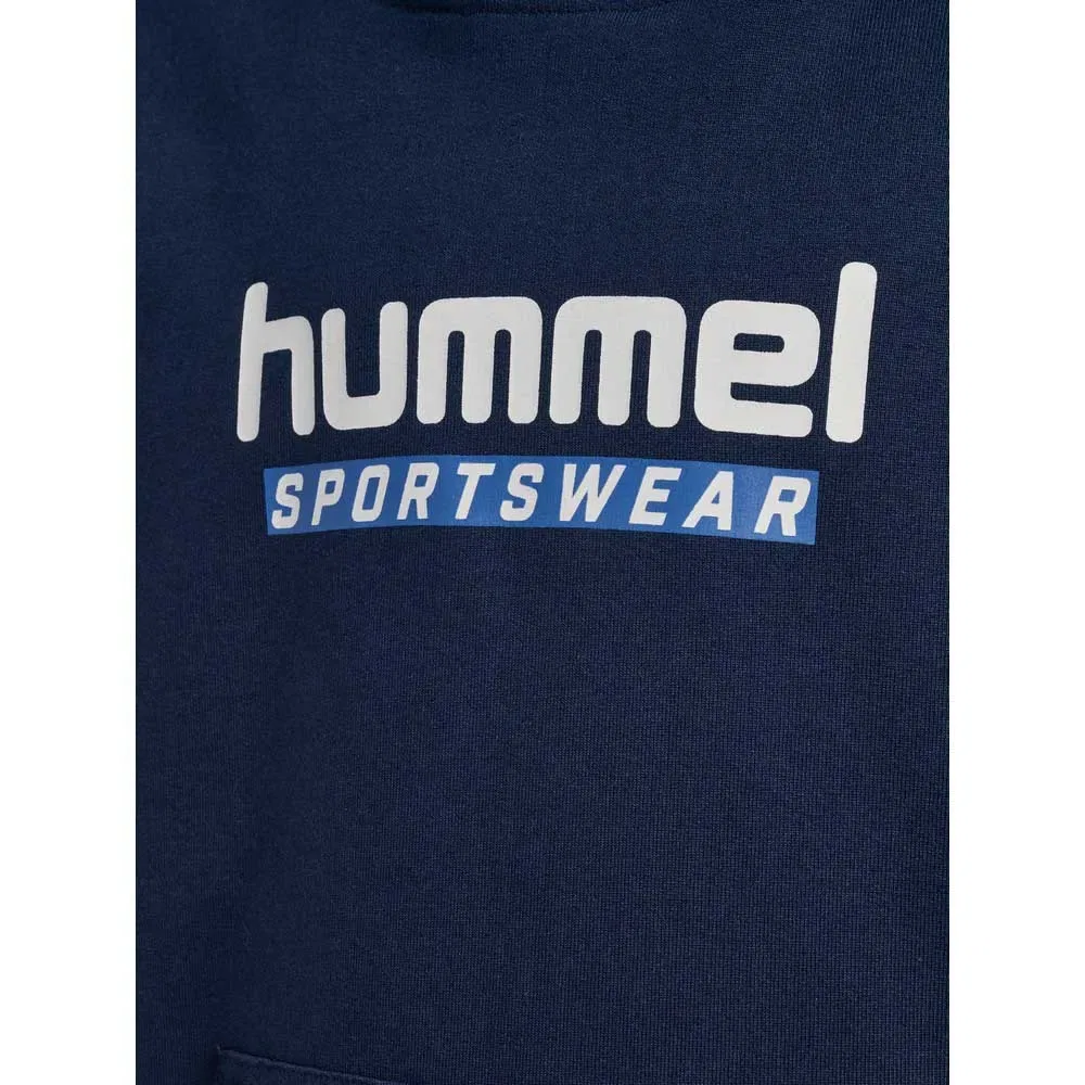 Детское худи для девочек с логотипом Hummel, Blue — фото 4