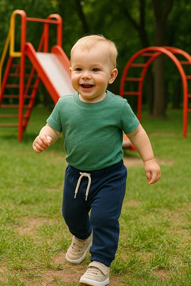 Детские спортивные штаны для девочек с эластичным поясом Nimini Kids, Blue
