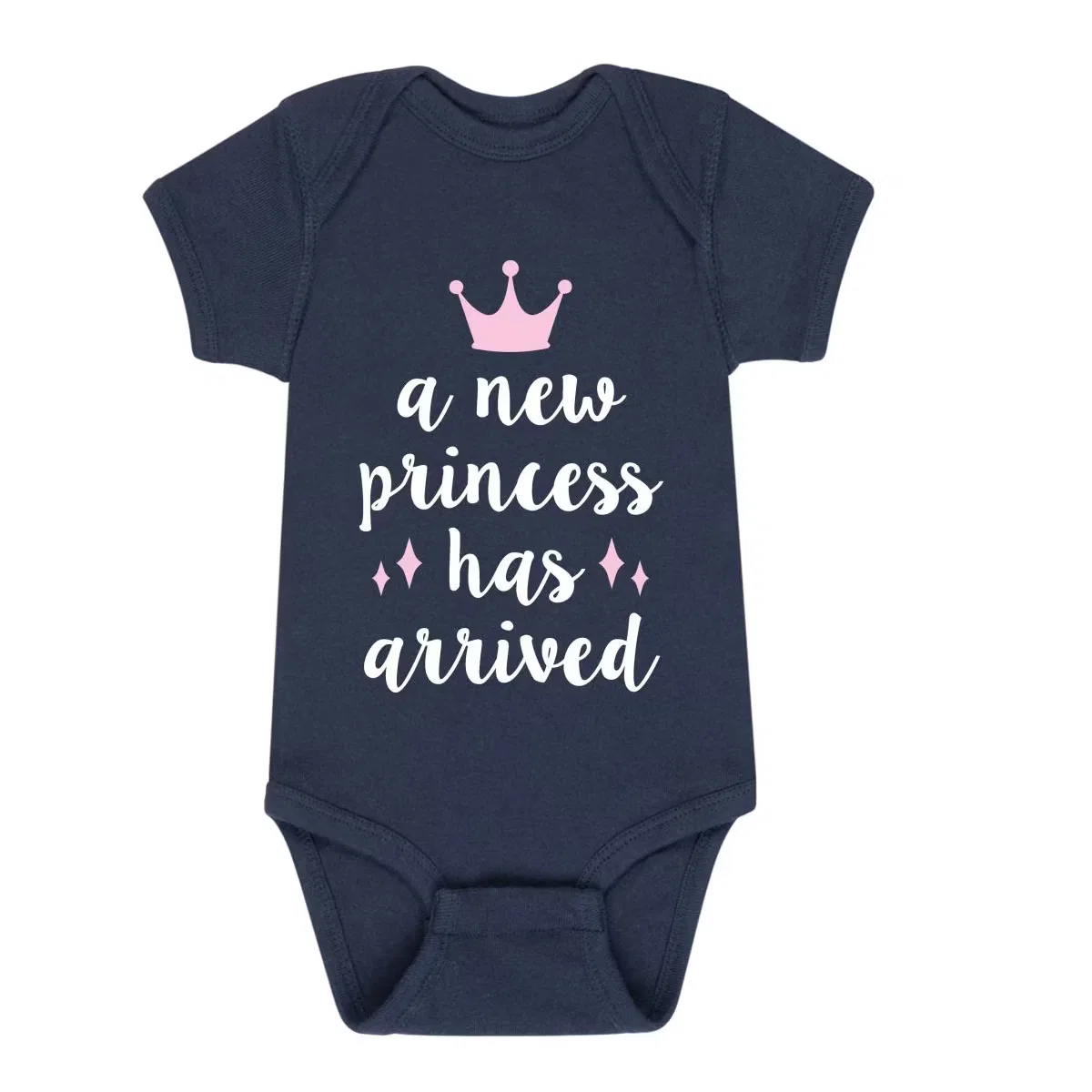 Боди-комбинезон с принтом A New Princess Has Arrived Instant Message, Navy