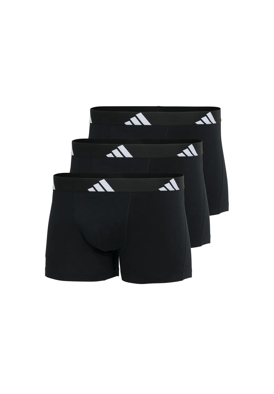 Мужские хлопковые боксеры Basic Boxer Trunk Adidas, Schwarz — фото 2