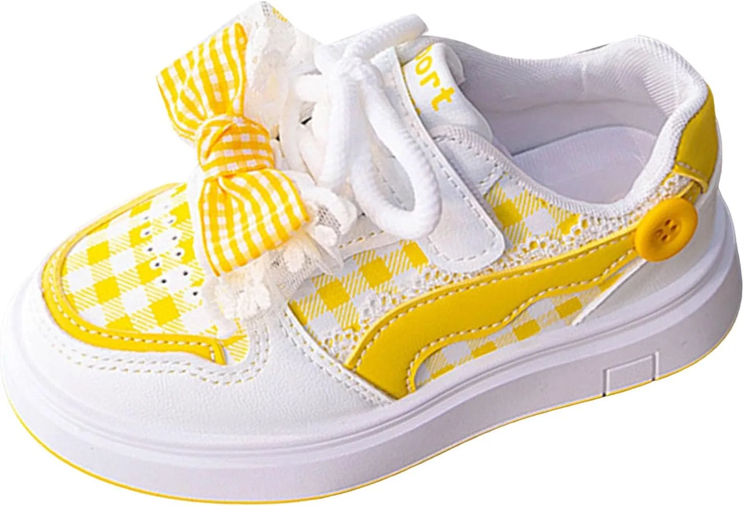 Детские кроссовки для девочек с бантом IWIHMIV, Yellow