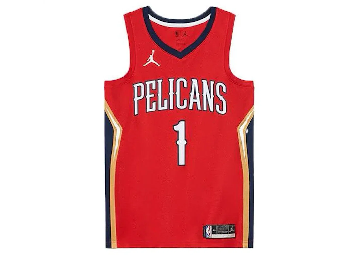 Мужская джерси с принтом Nike Williamson Pelicans Statement Edition, Red/Black/Gold