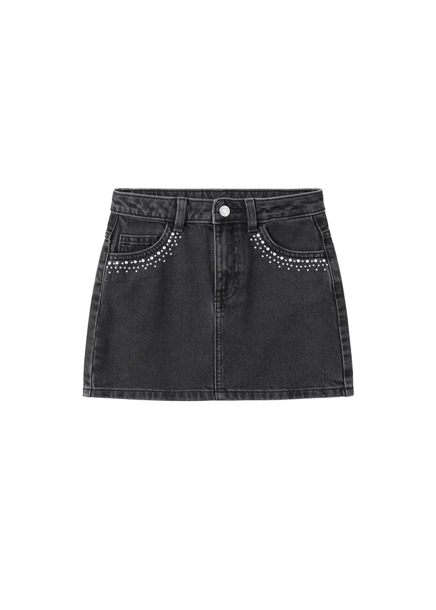 Детская юбка MANGO KIDS 'STELLA' из черного денима