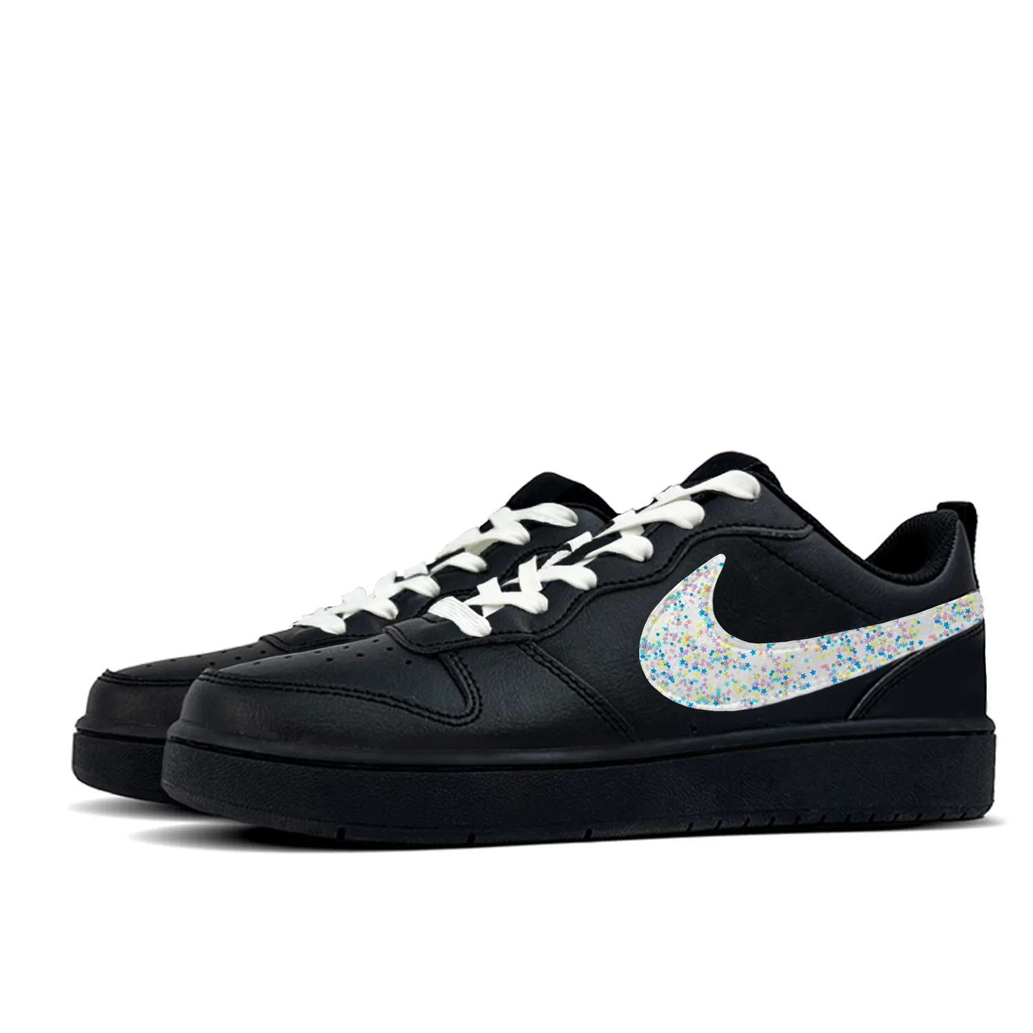 Детские кеды для скейтбординга с пайетками Nike Court Borough, Black — фото 4