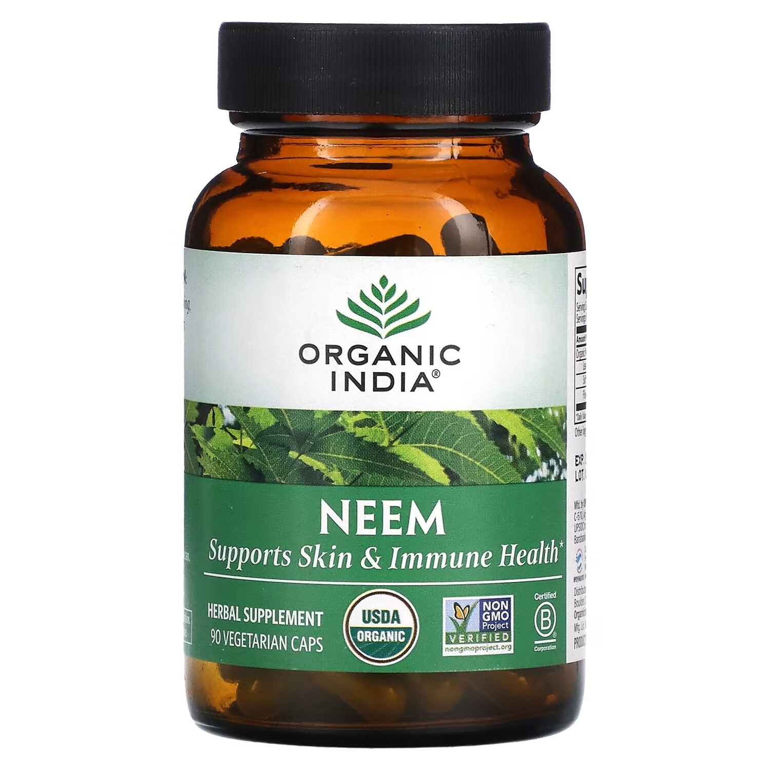 

Травяная Добавка - Ним Organic India, 90 растительных капсул