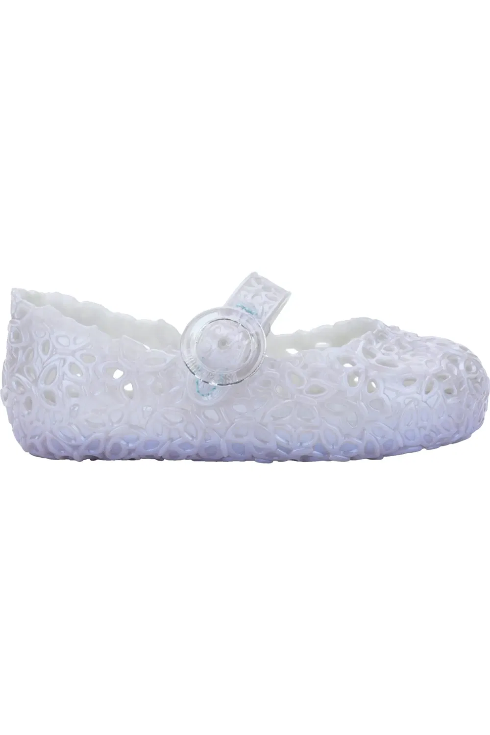 Туфли детские Мэри Джейн с перфорацией Pollen Mini Melissa, Pearly Blue — фото 3