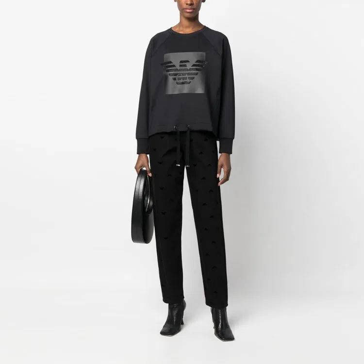 Женские джинсы прямого кроя Black EMPORIO ARMANI, Черный — фото 3