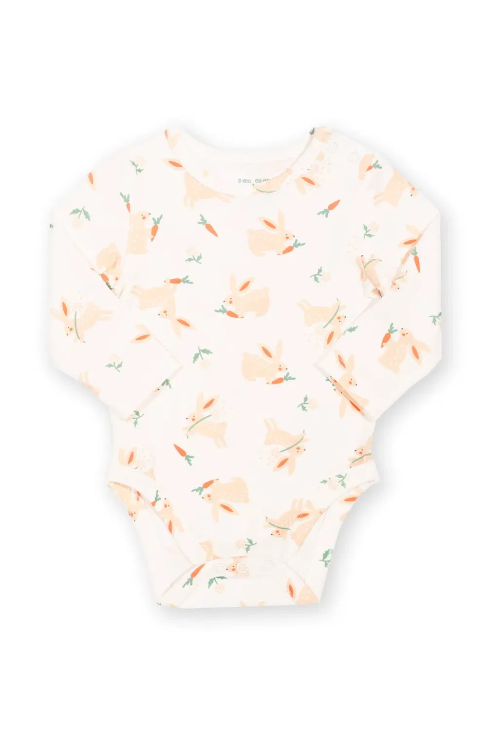 Детское боди с принтом Busy Bun Kite, Cream