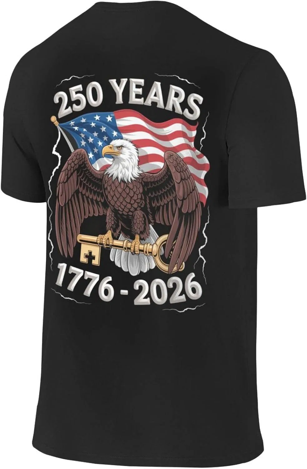 Мужская футболка с принтом 250th Anniversary Top, чёрный — фото 3