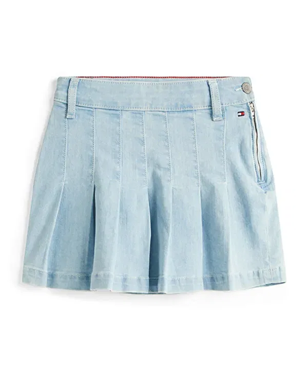 Юбка плиссе, Tommy Hilfiger Kids, деним — фото 2