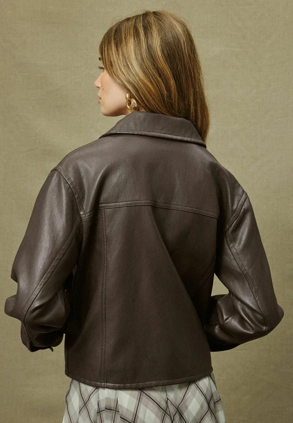 Куртка из искусственной кожи - куртка из искусственной кожи Next, Olive Green — фото 3
