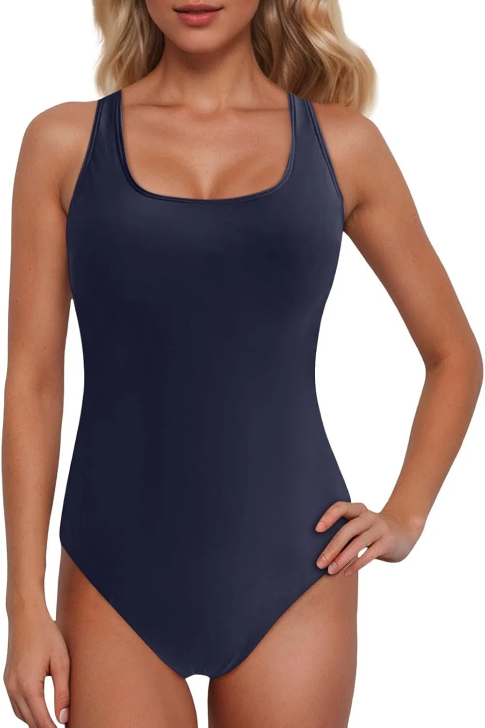 Женский цельный купальник с утяжкой Double-breasted, Navy