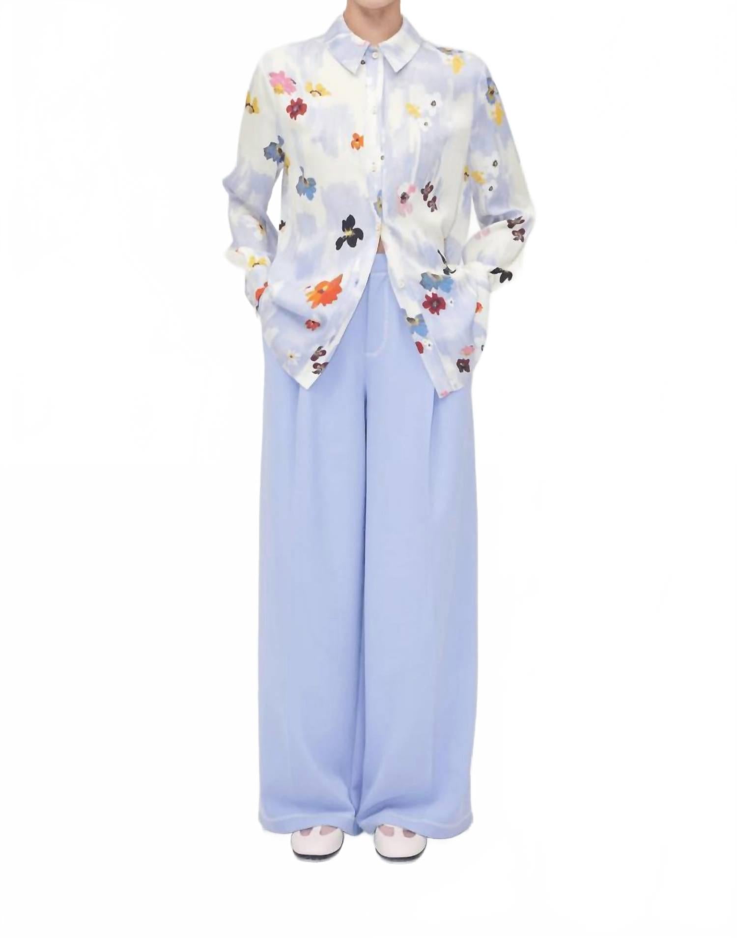 

Рубашка с длинным рукавом с рисунком «Цветы Скайфолла» STINE GOYA, skyfall flowers