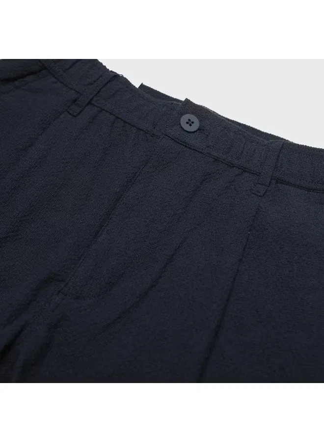 Брюки с клетчатым принтом зауженные Zara, темно-синий — фото 4
