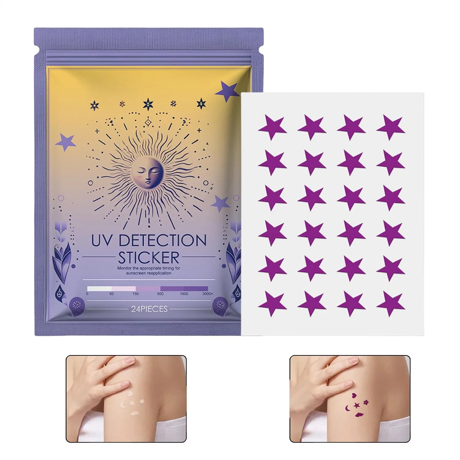UV-стикеры для определения УФ, 24 шт, Generic — фото 3
